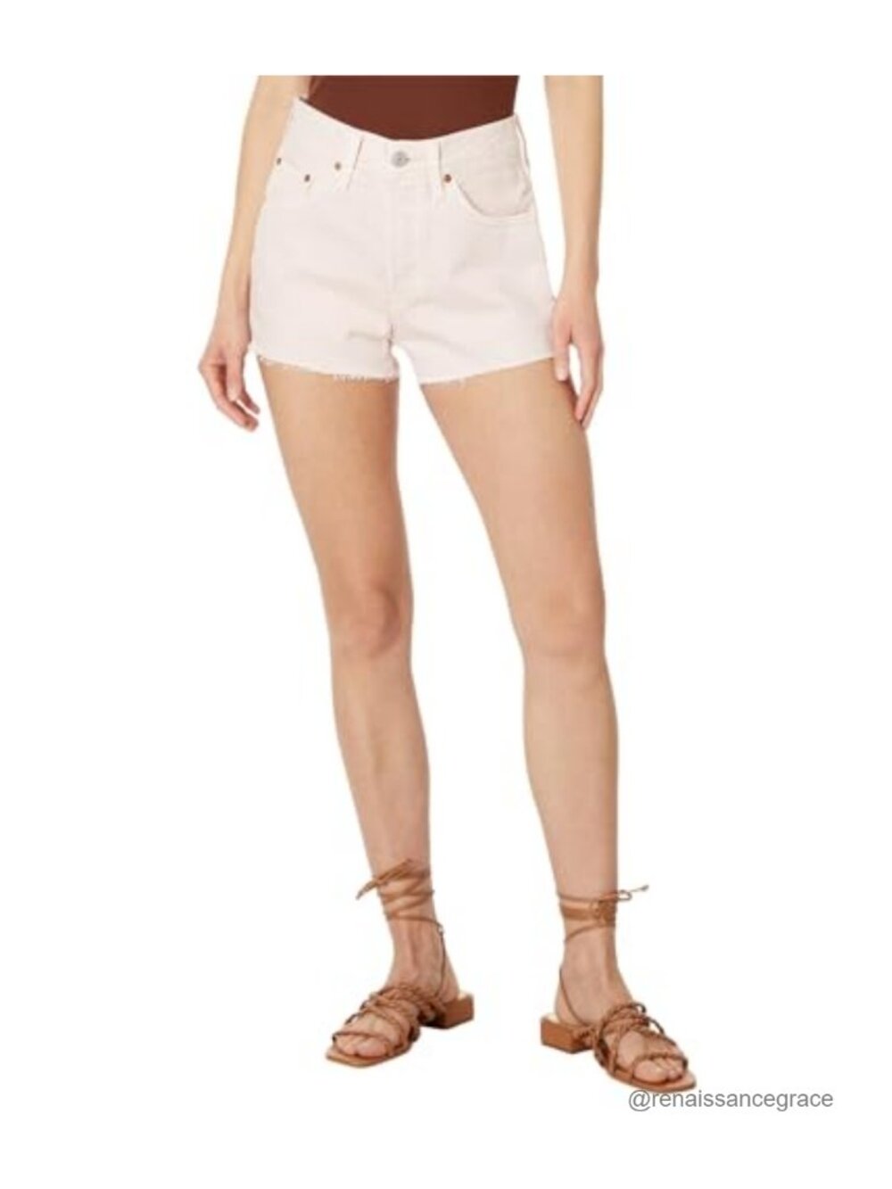 High Rise Denim Jean Shorts 100% Cotton Slim Fit